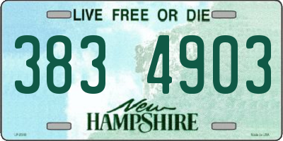 NH license plate 3834903