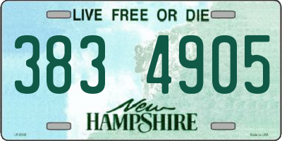 NH license plate 3834905