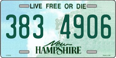 NH license plate 3834906