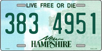 NH license plate 3834951