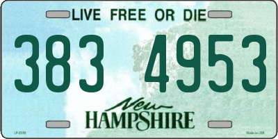 NH license plate 3834953