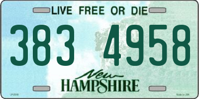 NH license plate 3834958