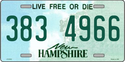 NH license plate 3834966