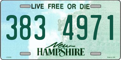 NH license plate 3834971