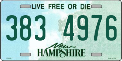 NH license plate 3834976