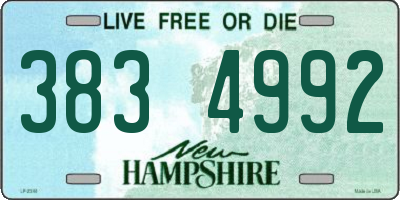NH license plate 3834992