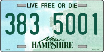 NH license plate 3835001