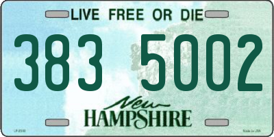 NH license plate 3835002