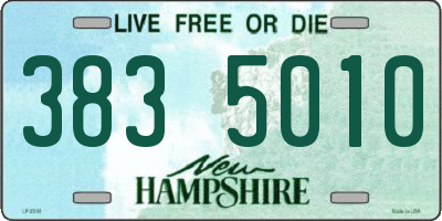 NH license plate 3835010