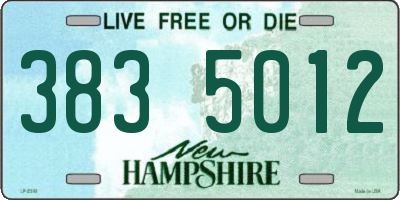 NH license plate 3835012