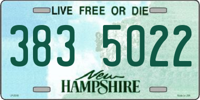 NH license plate 3835022