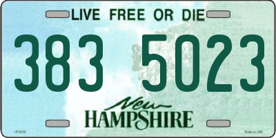 NH license plate 3835023