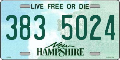NH license plate 3835024