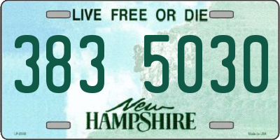 NH license plate 3835030