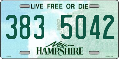 NH license plate 3835042