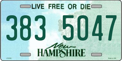 NH license plate 3835047