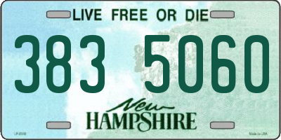 NH license plate 3835060