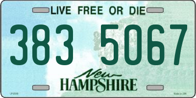 NH license plate 3835067