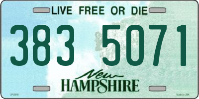 NH license plate 3835071
