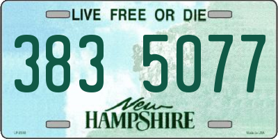 NH license plate 3835077