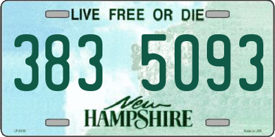 NH license plate 3835093