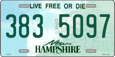NH license plate 3835097