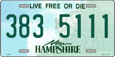 NH license plate 3835111