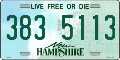 NH license plate 3835113