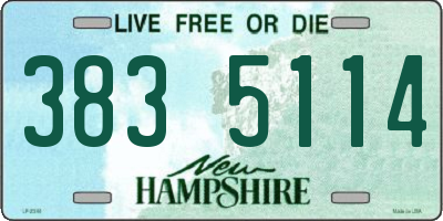 NH license plate 3835114