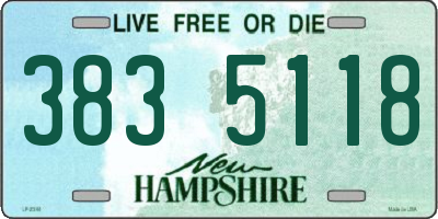 NH license plate 3835118
