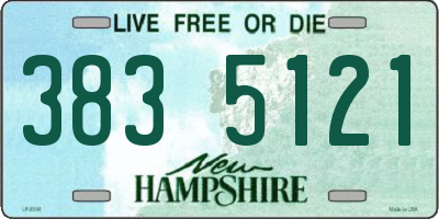NH license plate 3835121