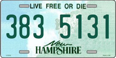 NH license plate 3835131