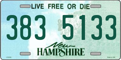 NH license plate 3835133