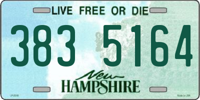 NH license plate 3835164
