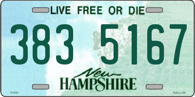 NH license plate 3835167
