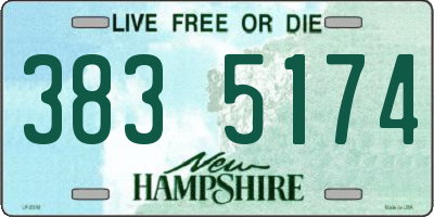 NH license plate 3835174