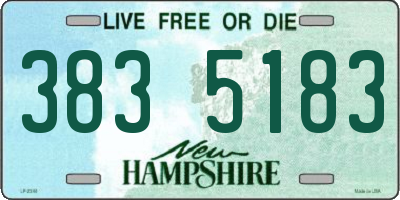 NH license plate 3835183