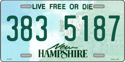 NH license plate 3835187