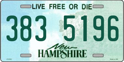 NH license plate 3835196