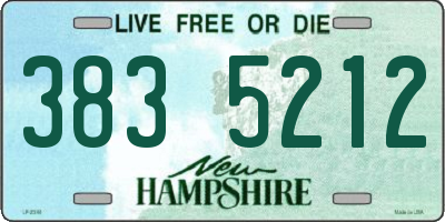 NH license plate 3835212