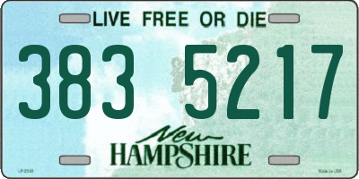 NH license plate 3835217