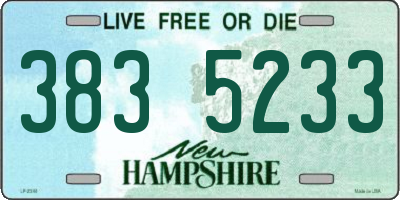 NH license plate 3835233