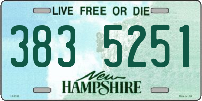 NH license plate 3835251