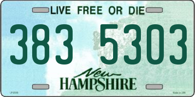 NH license plate 3835303