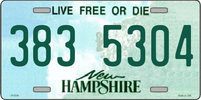 NH license plate 3835304