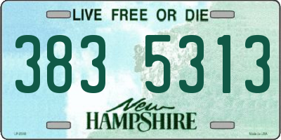 NH license plate 3835313
