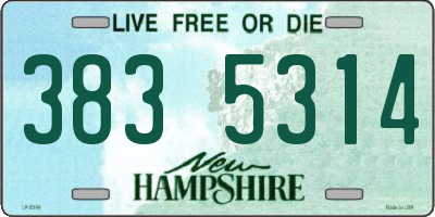 NH license plate 3835314