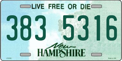 NH license plate 3835316