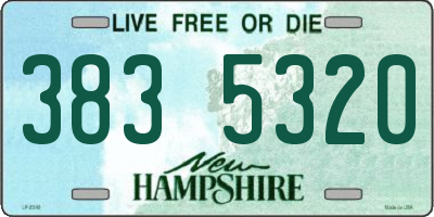 NH license plate 3835320