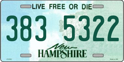 NH license plate 3835322